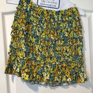 L Space smocked floral skirt